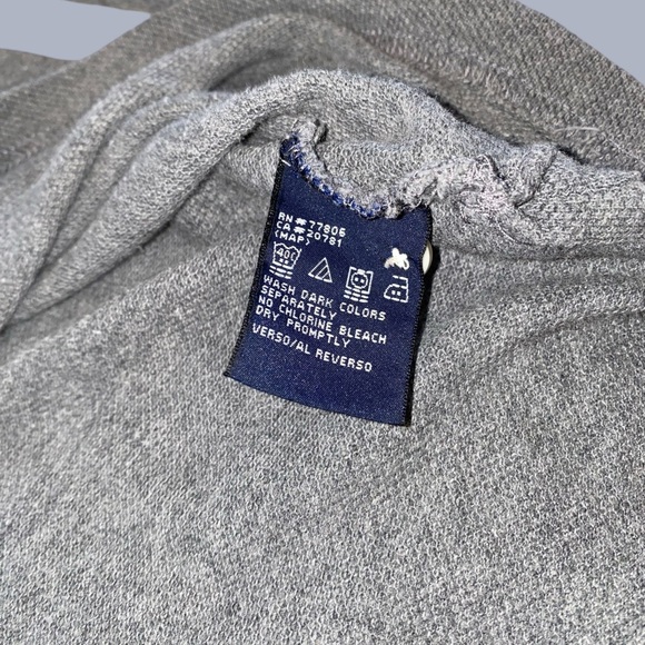 Tommy Hilfiger Gray Striped Long Sleeve Polo Shirt - Picture 7 of 8